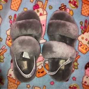 Ugg Oh Yeah Slides Slippers Slip On Open Toe Sheepskin Soft Amethyst Size 7 NEW